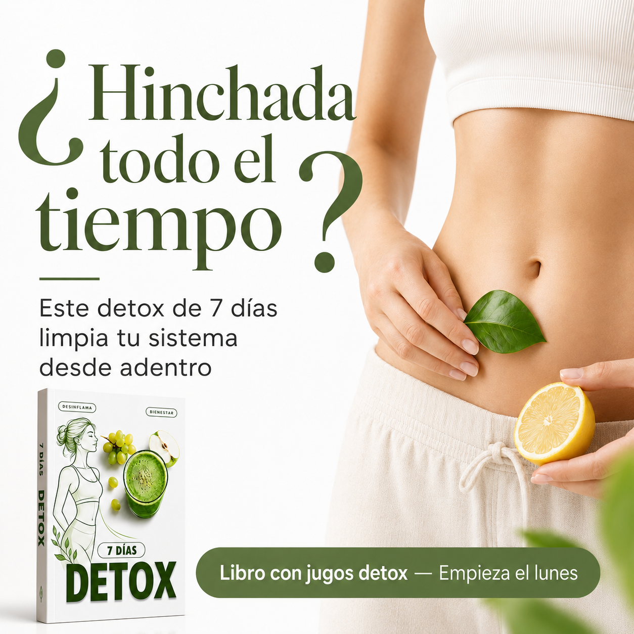 7 Días Detox: Recetas para Desinflamarte y Sentirte Mejor.